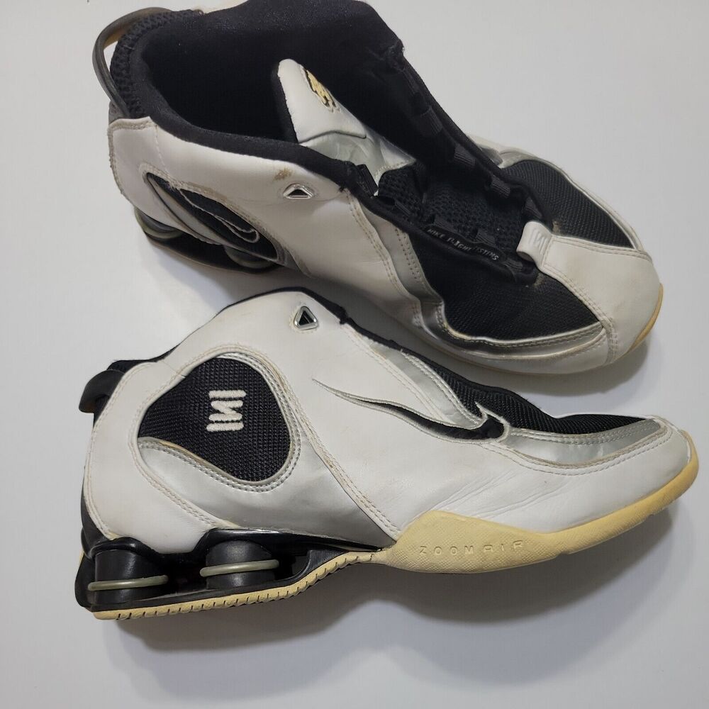 Nike Shox Flight Shoes‎ Womens 7 Basketball Sneakers Zoom Air Black Silver White